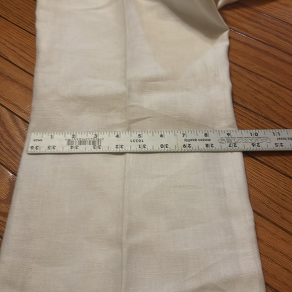 Ralph Lauren White Wide-Leg  100% Linen Trousers - Picture 8 of 8